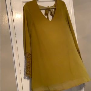 Mustard yellow/green dress